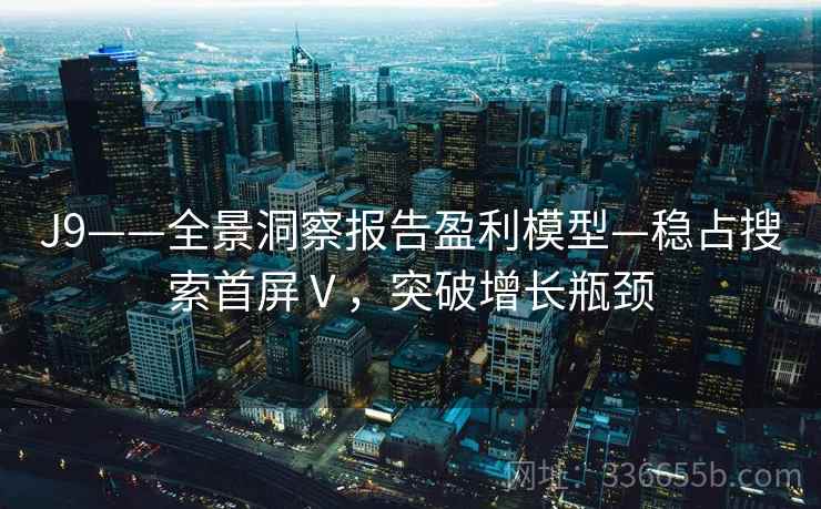 J9——全景洞察报告盈利模型—稳占搜索首屏Ⅴ，突破增长瓶颈