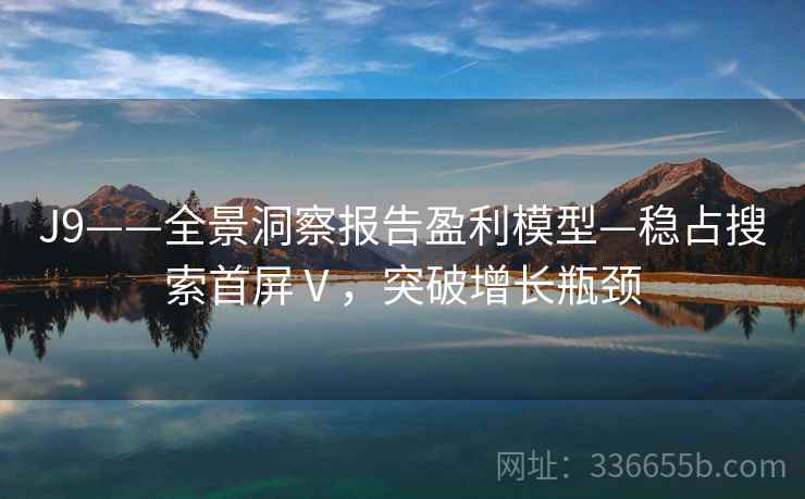 J9——全景洞察报告盈利模型—稳占搜索首屏Ⅴ，突破增长瓶颈