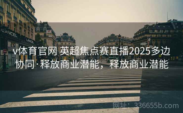 v体育官网 英超焦点赛直播2025多边协同·释放商业潜能，释放商业潜能